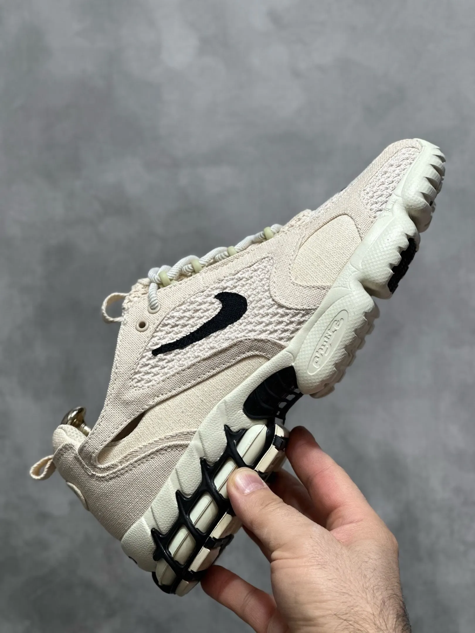 Men ' s Nike Air Zoom Spiridon Cage 2 Stussy Fossil crosses