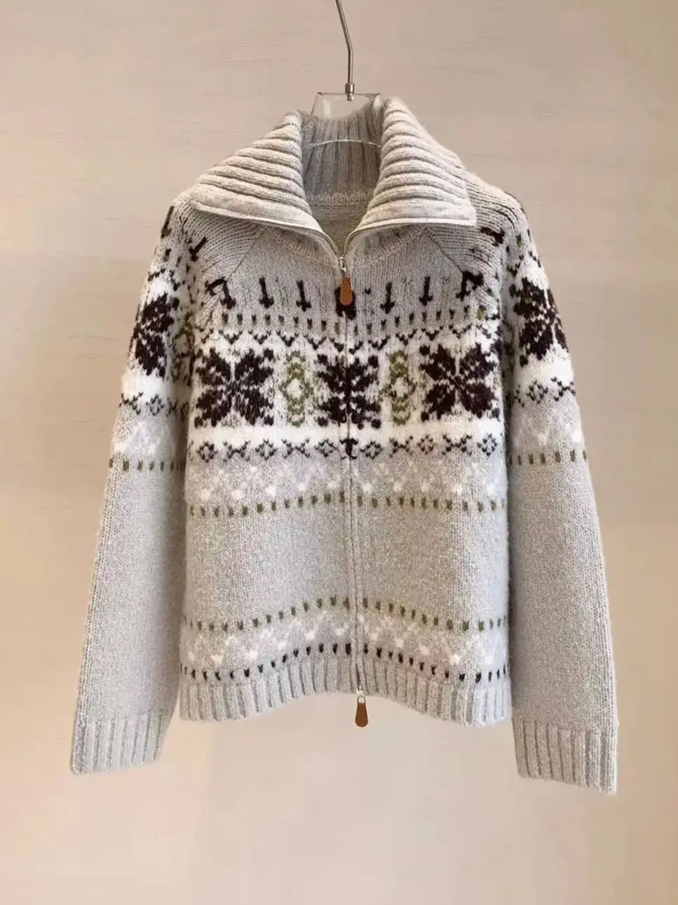 秋冬用カジュアルラペルカラーカーディガン