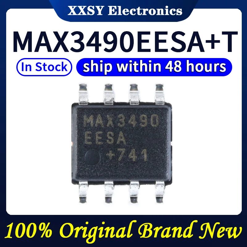 MAX3490EESA + T SOP8 MAX3490คุณภาพ100% แบบดั้งเดิมใหม่