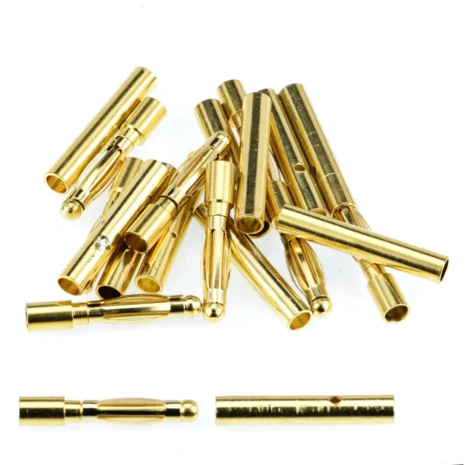 10 pairs 2.0mm/3.0mm/3.5mm/4.0mm Gold Plated Bullet Banana Plug Connector for RC brushless motor ESC