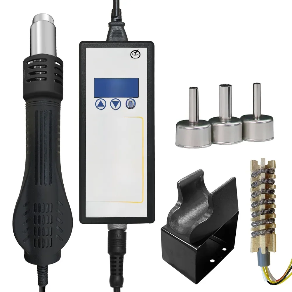 Pistolet na gorące powietrze 8858 Micro Rework Stacja lutownicza LCD Cyfrowa suszarka do włosów do lutowania 220V 650W Opalarka Narzędzia do napraw spawalniczych — zdjęcie 2