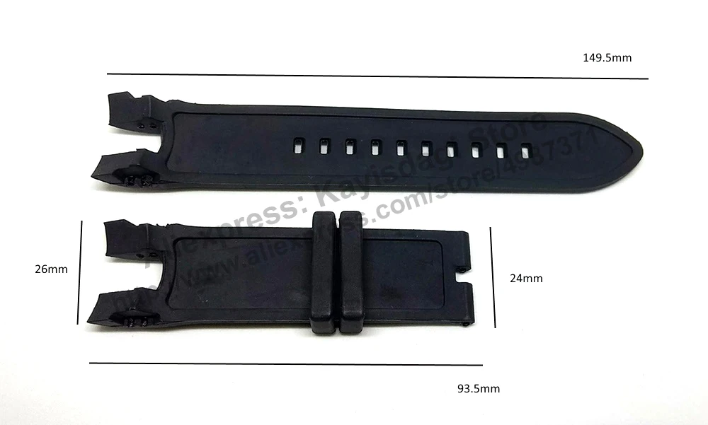 Fits/ For Invicta Pro Diver 17811 , 17812 , 18029 - 26mm Black Rubber Replacement Watch Band Strap