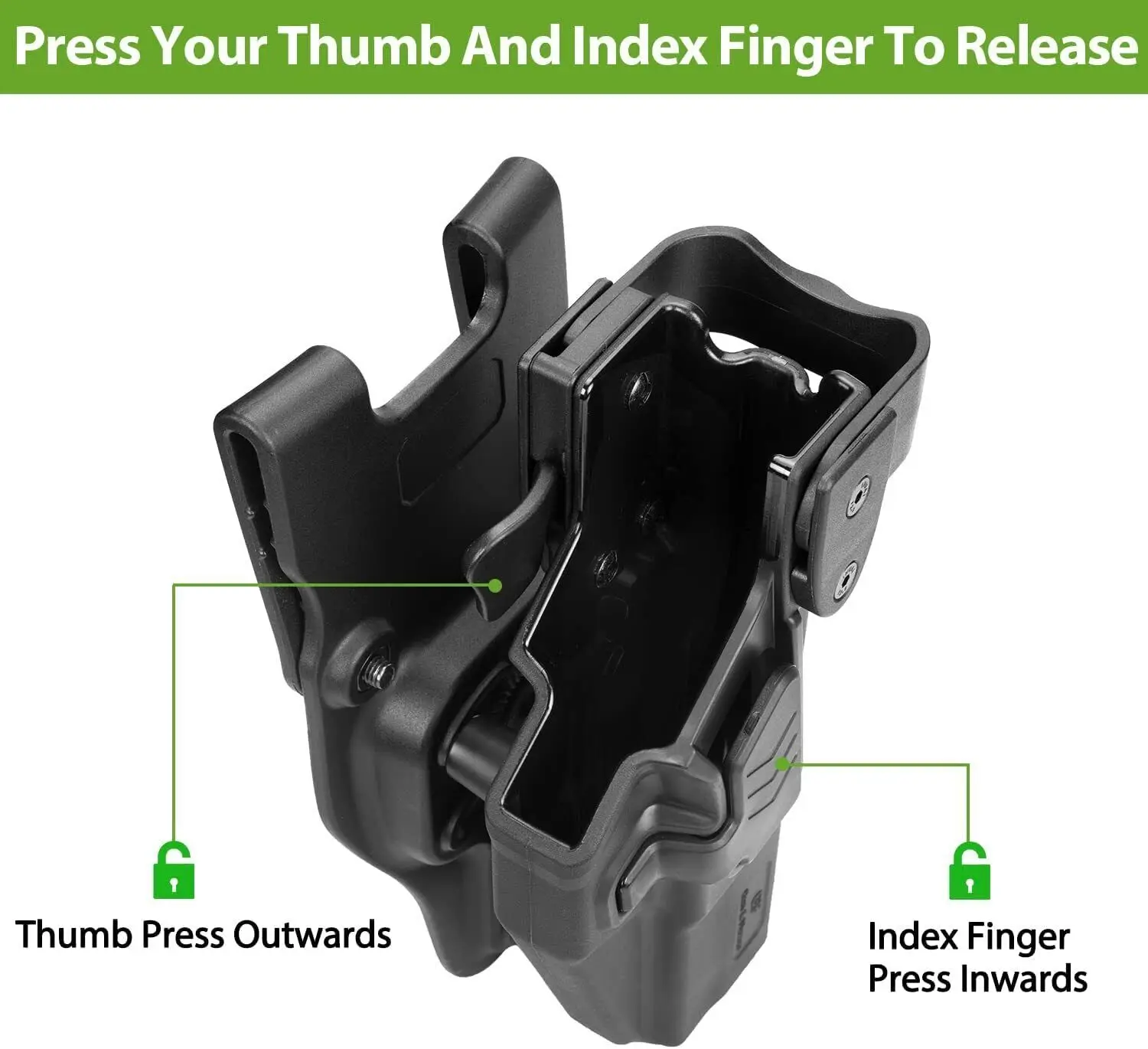 Level III Retention Duty Holster For Glock 17/19/31/32(Gen1-5),G22/23(Gen1-4)