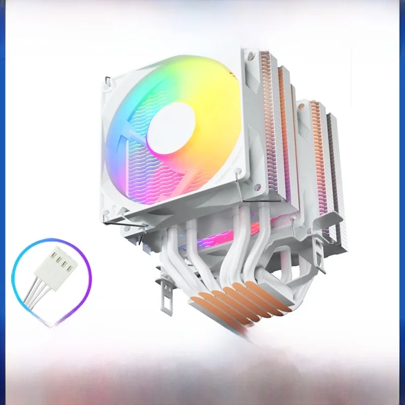 6 rur cieplnych Chłodnica procesora 4Pin PWM PC Procesor Tower Cooler dla Intel LGA 1700 1200 1150 1151 1155 2011 X79 X99 1366 AM5 AM4 — zdjęcie 2