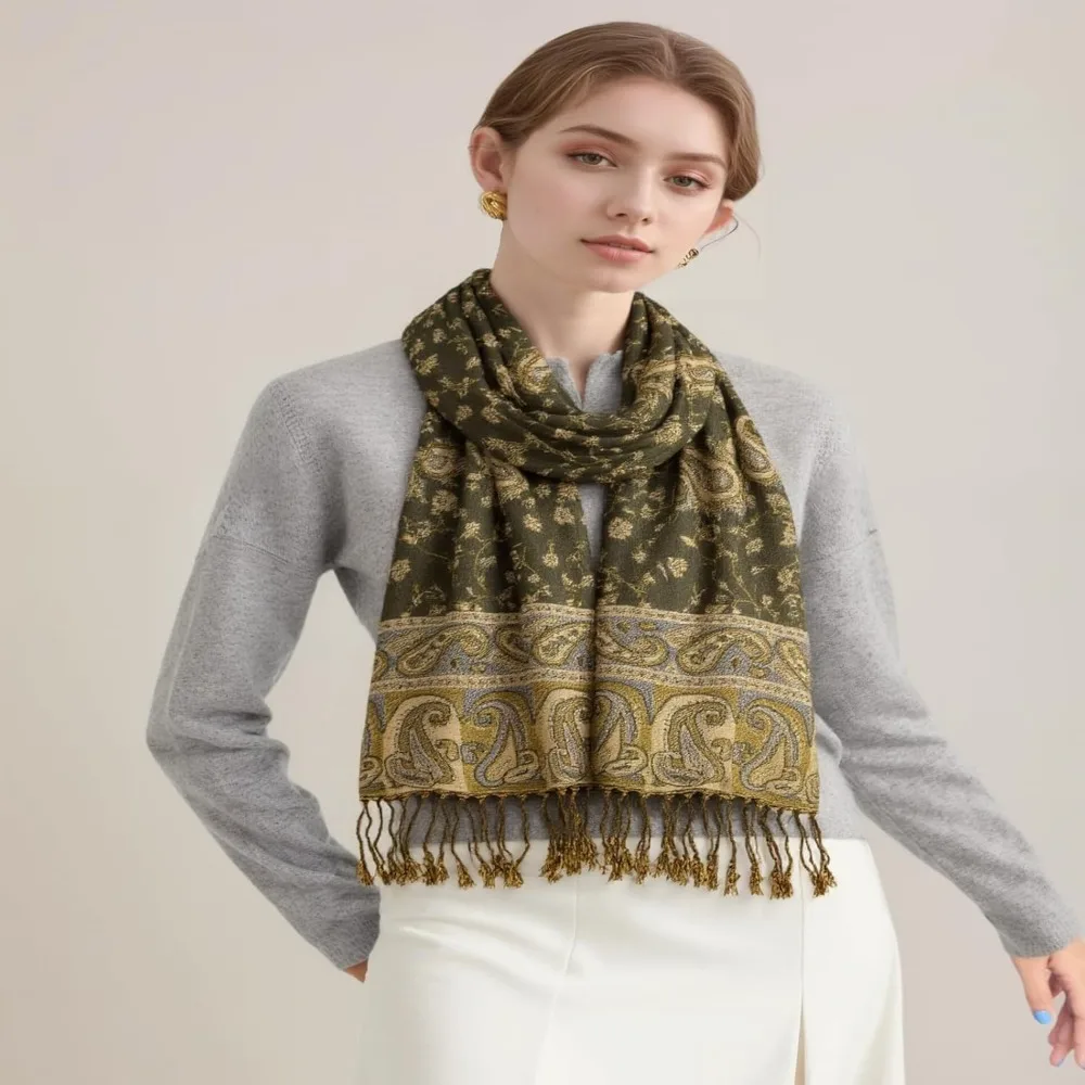 파시미나 느낌의 여성용 숄 랩, 레이브 스카프, 부드럽고 실키한 양면 남성용 스카프