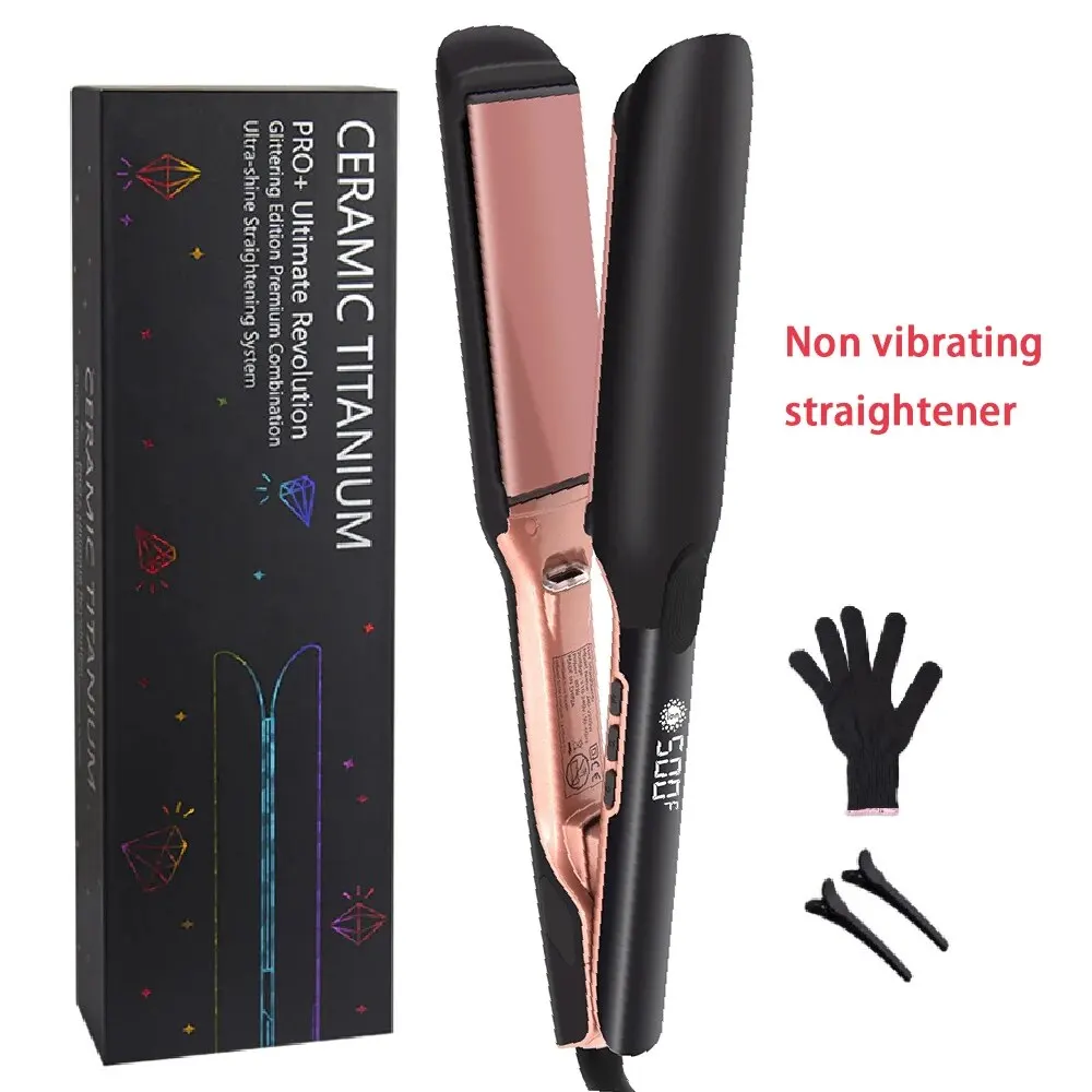 500F Hair Straightener High Temperature Flat Irons Wide Plate Plasma Ions for Keratin Treatment Frizzy Hair Recovers Damaged image 3