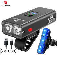 X-TIGER Front Bicycle Light Waterproof Mountain Bike Flashlight USB LED Rechargeable 1200 Lumens Outdoor MTB Bicycle Lamps