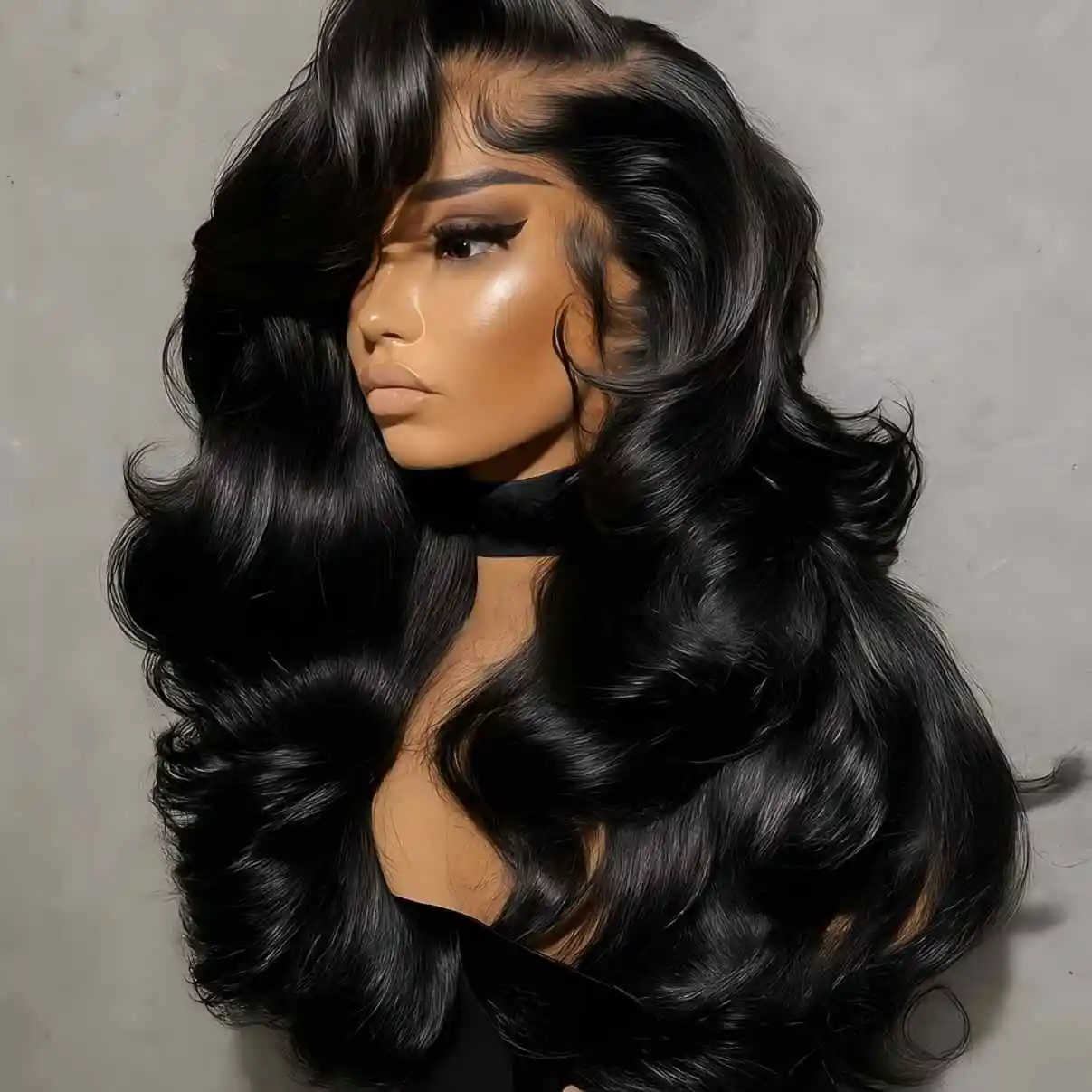 250% Density 28 Inch 5x5 Glueless Body Wave Lace Front Wigs Human Pre Plucked Body Wave Wig Human Hair No Tangle No Shedding