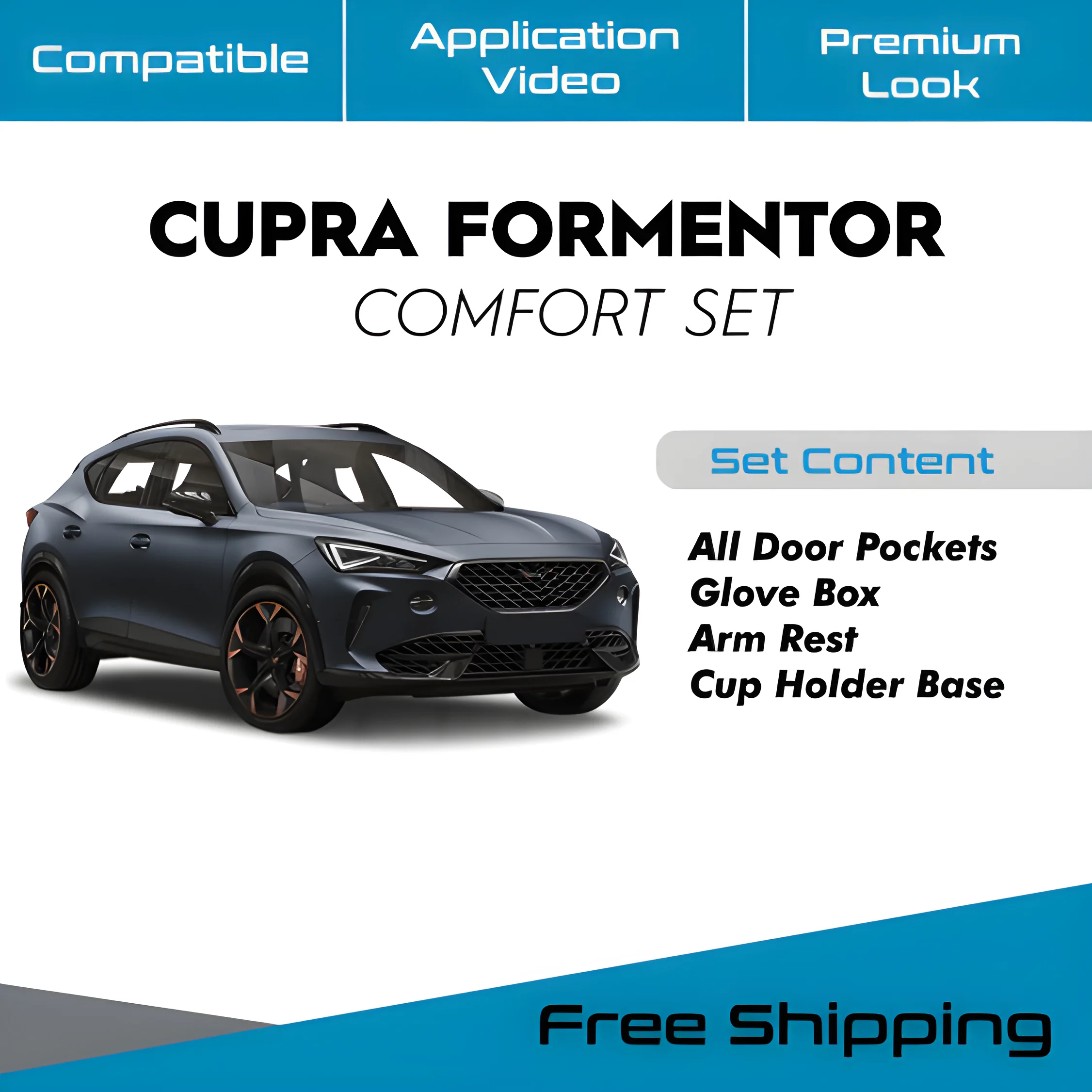 For Cupra Formentor Soundproofing, acoustic insulated car vibration isolation, acoustic foam, soundproof, noise muffler for cars