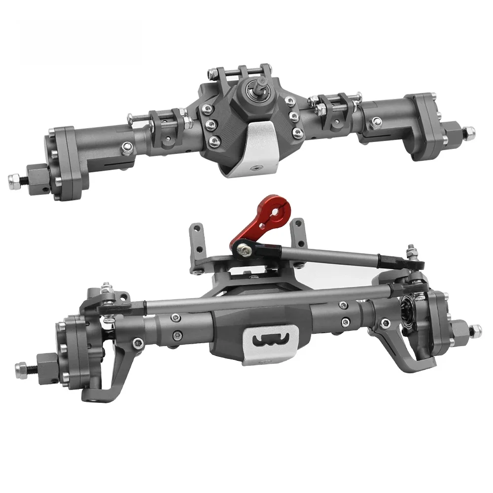 Nieuwe CNC Gefreesd Aluminium Voor en Achter Portal As voor 1/10 RC Crawler Auto Axiale SCX10 II 90046 90047 Redcat GEN8 RGT - afbeelding 2