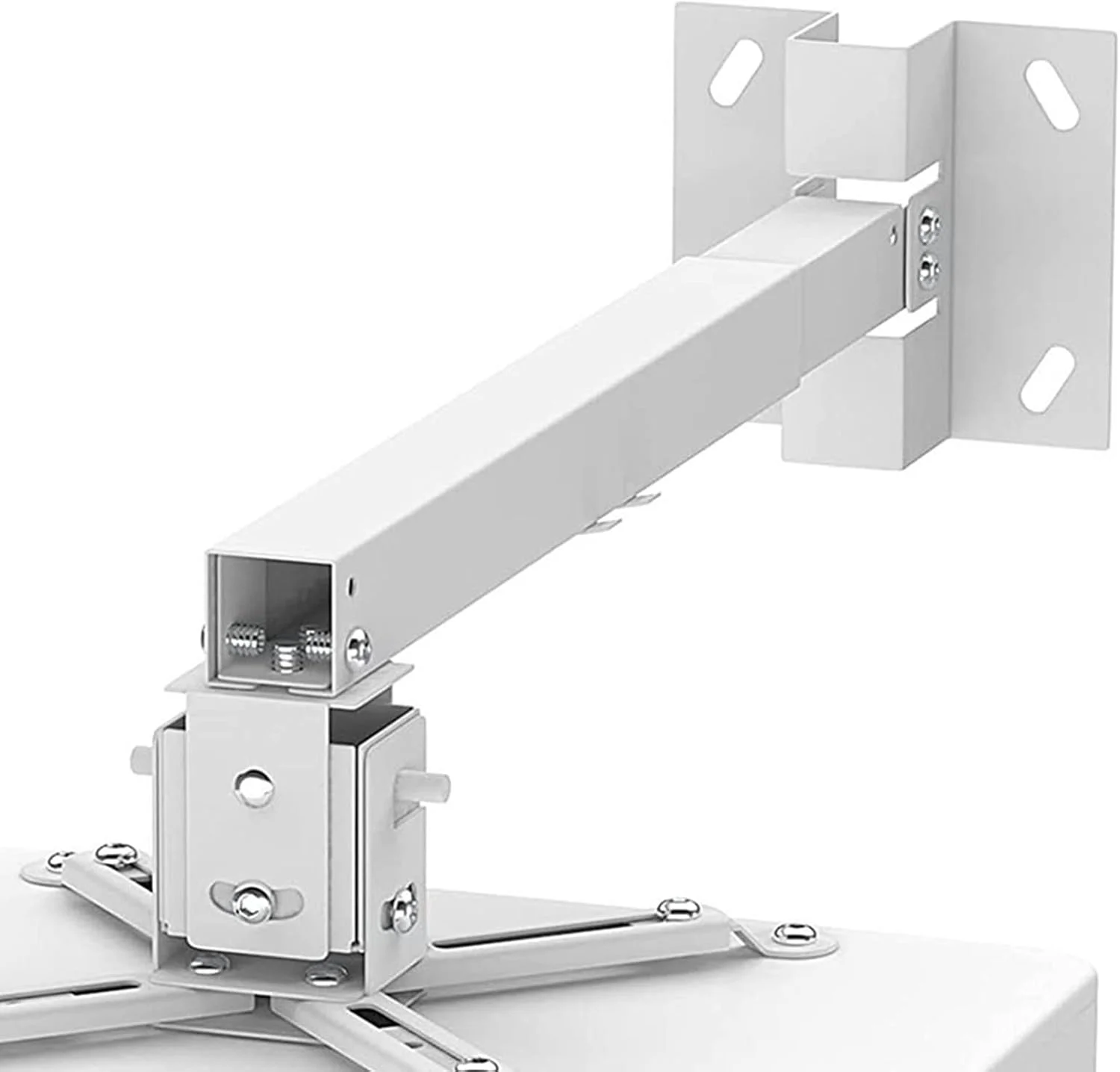 Soporte de pared y techo para proyector de visualización de datos con estructura resistente de acero universal ajustable de hasta 65 cm