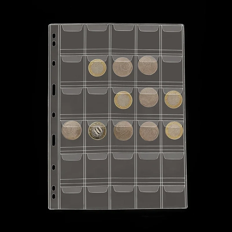 Porte-monnaie classique en plastique, feuille de rangement, Collection d'argent, étui d'album créatif en PVC, livre de Collection de pièces de monnaie royales, 20/30 pochettes