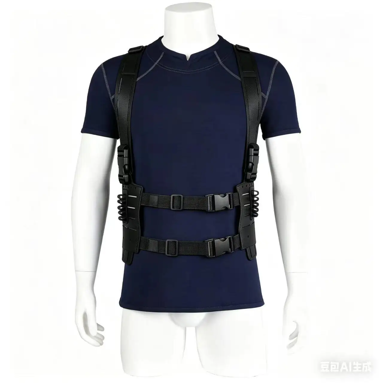 QX Tactical Shoulder Harness Adjustable Vest Strap Quick Release Cosplay Gear Accessory Outdoor Sports Training Apparel - view 2