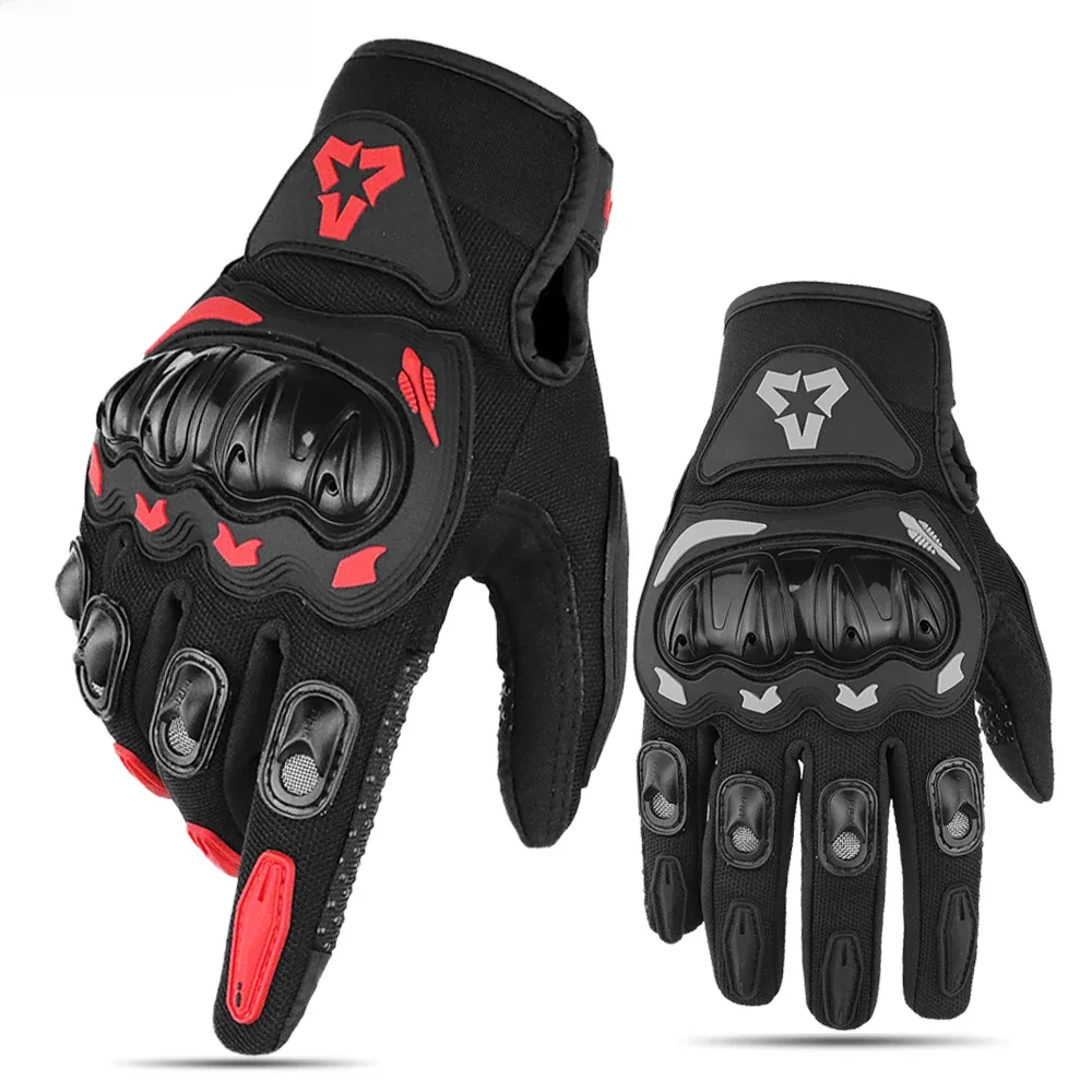 AliExpress MOTOCENTRIC VEMAR Summer Motorcycle Gloves Men Black Full Finger Touchscreen Cycling ATV MTB Guantes Moto Luvas Bike Riding Glove Women Red
