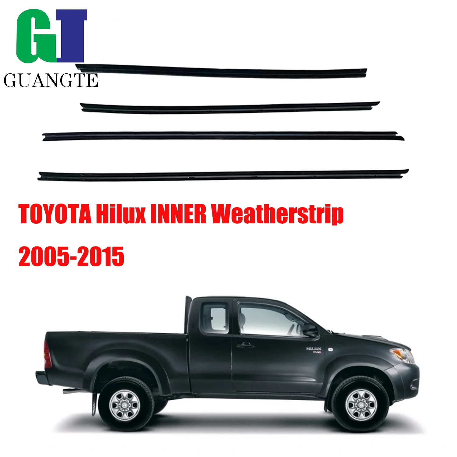 

Weatherstrip Window Trim for Toyota Hilux 4-Door Pickup 2005-15 Window Weatherstrip Molding Trim Inner Weatherstrip 68171-0K010
