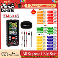 Kaiweets Km601S Digital Multimeter 10000 Counts True-Rms Meter Smart Mode Manual Mode Flashlight - Black