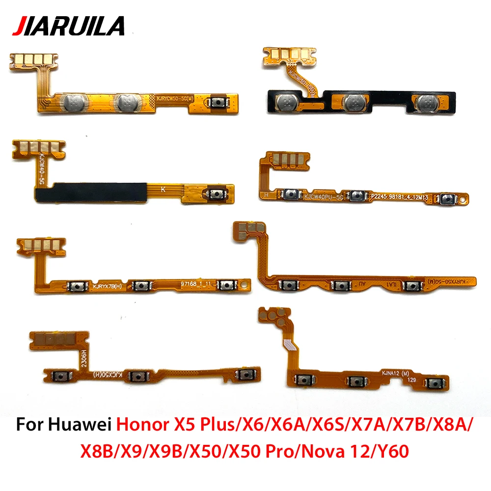 Power Switch On/Off Button Volume Key Button Flex Cable For Huawei Honor X5 Plus X6A X7A X7B X8A X8B X9 X9B X50 Nova Y60 X50 Pro