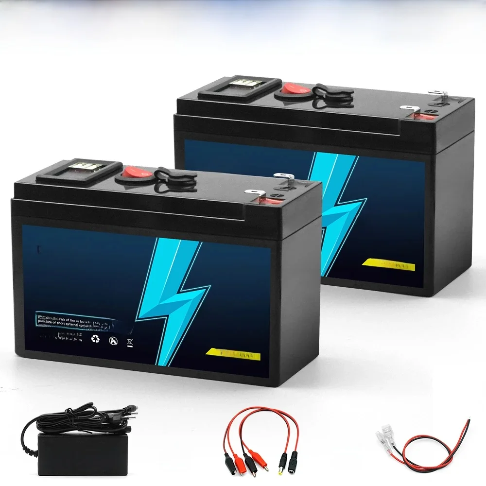 AliExpress POWORTH 12V 30.6Ah LiFePO4 Deep Cycle Battery, 4000+Cycles Lithium Iron Phosphate Rechargeable Battery for Lighting, Built-in BMS