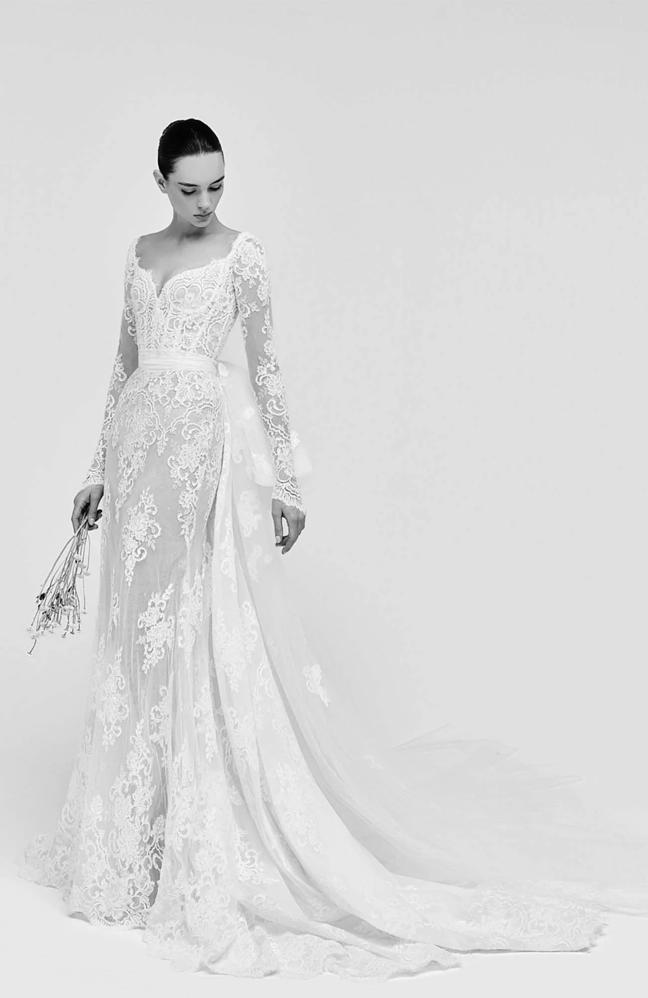 

Vestidos 2 En 1 Desmontable Boda Lace Wedding Dress Long Sleeve Vestido De Novia Corte Sirena Curvy Corset Novias Hochzeitskleid