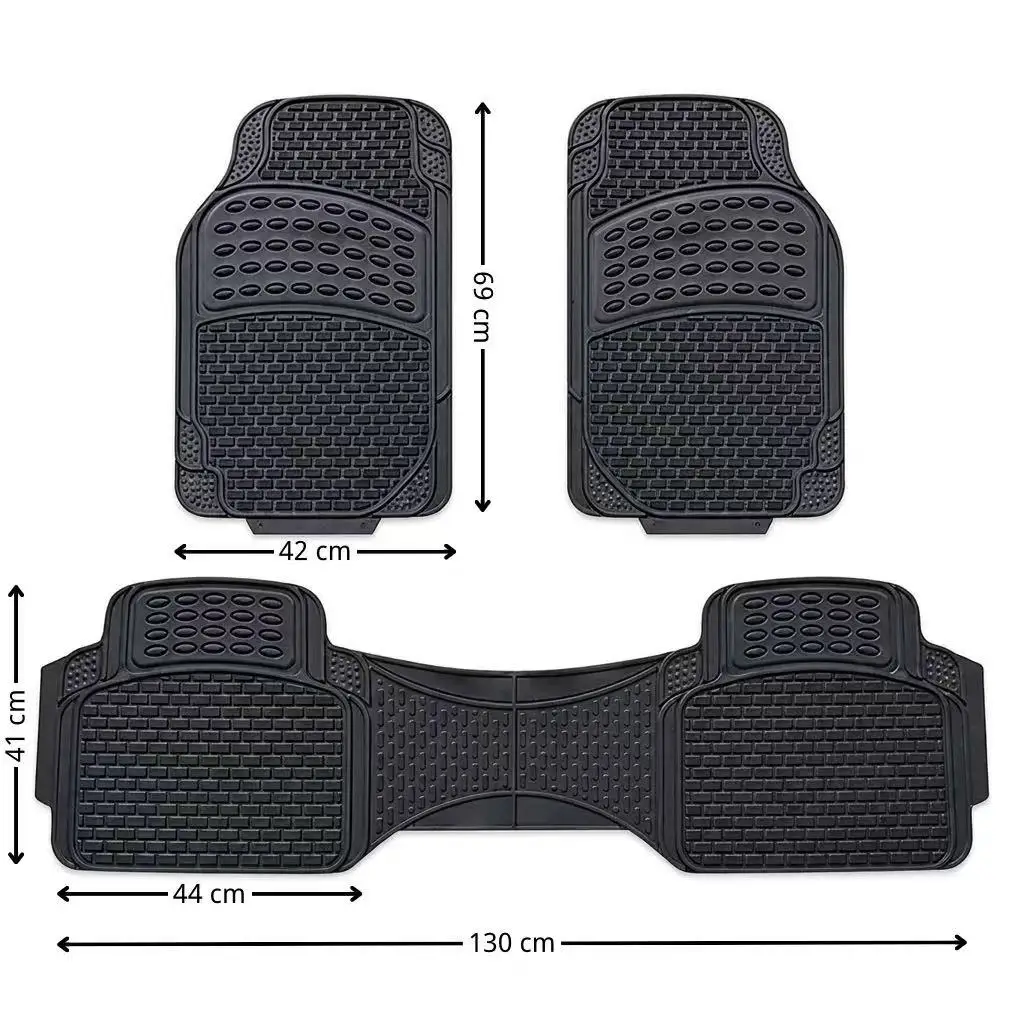 Alfombrillas de Coche, Juego de 3 Alfombrillas Universales de Coche, Fáciles de Limpiar