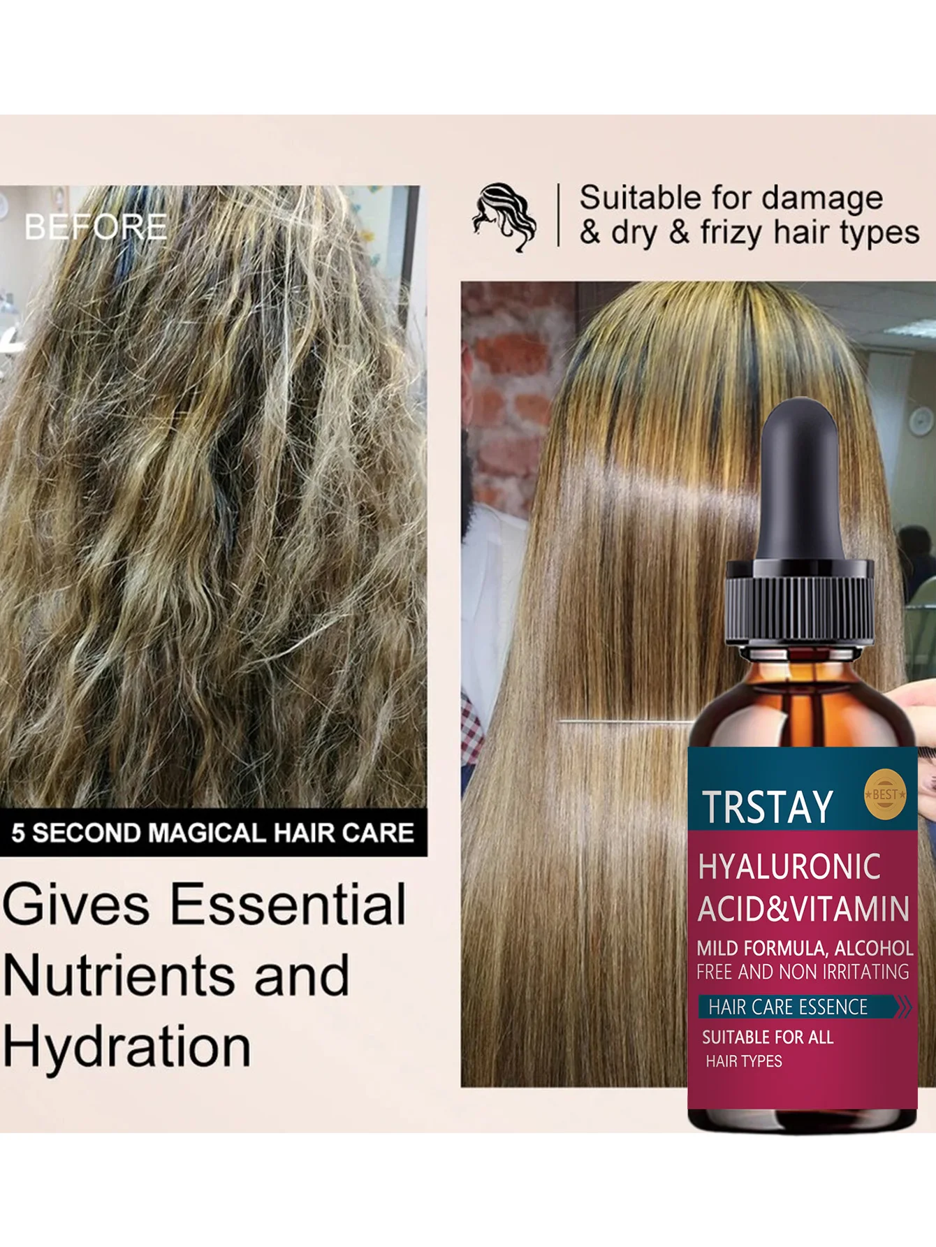 Moisturizing hair treatment oil deeply hydrates repairs dry damaged hair reduces frizz enhances softness strengthens hair for sm - Image 5