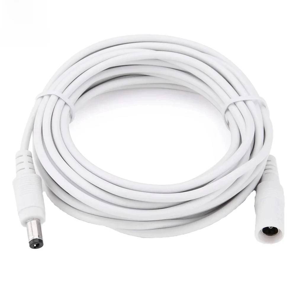 Przedłużacz zasilacza DC 12V 3M/5M/10M/15M/20M/30M DC męskie złącze żeńskie przedłużacz zasilania do kamery bezpieczeństwa CCTV — zdjęcie 2
