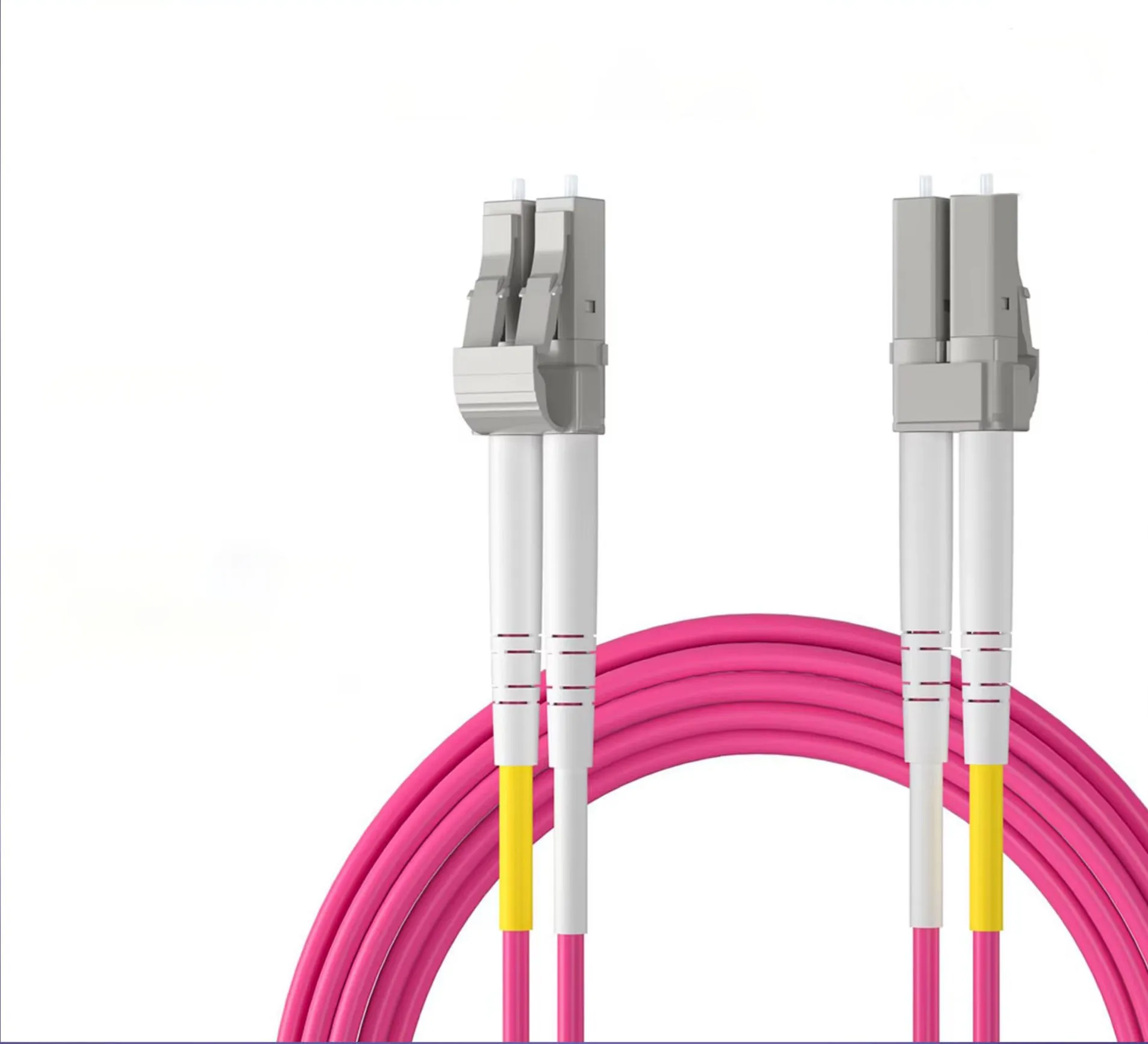 OM4 LC to LC UPC Fiber Optic Cord Cable 100/40/10Gb Multimode Duplex MMF 50/125μm LSZH Fiber Optic Cord