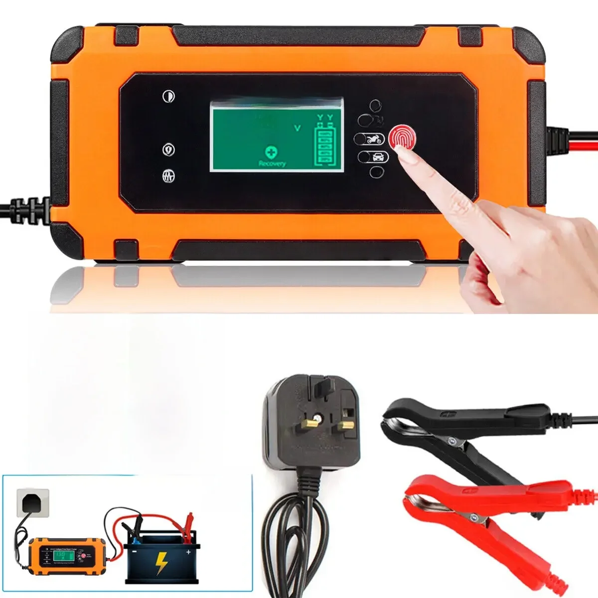 AliExpress 12V Pulse Repair LCD Display Car Battery Charger Fully Automatic Motorcycle Smart Rapid Charge Deep Cycle Lead Acid Car Battery