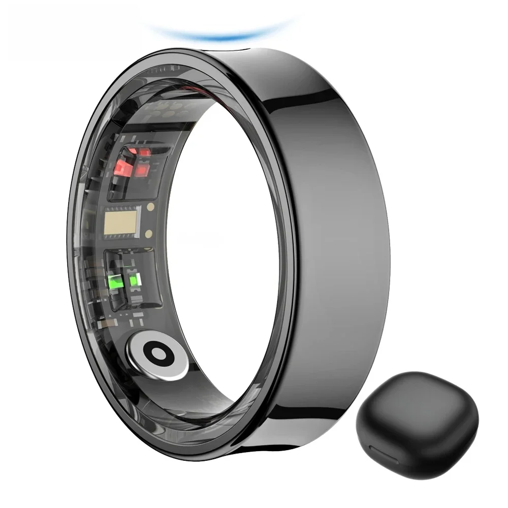 2024 COLMI R09 Smart Ring Heren Dames met oplaadetui, lichaamstemperatuur Gezondheid en slaapmonitor voor Xiaomi Samsung-telefoon - afbeelding 2