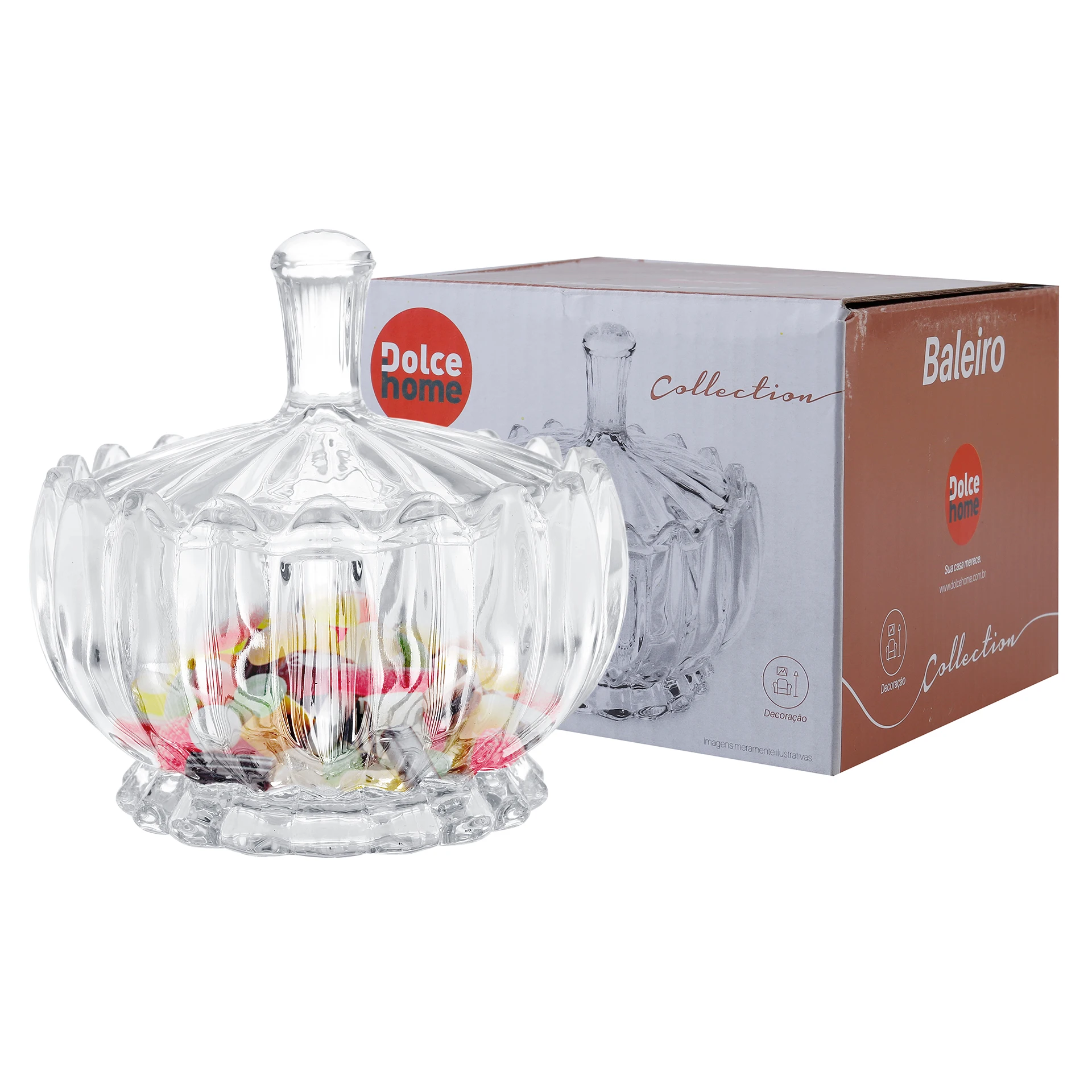 Baleiro De Vidro Pandora 80ml - Dolce Home