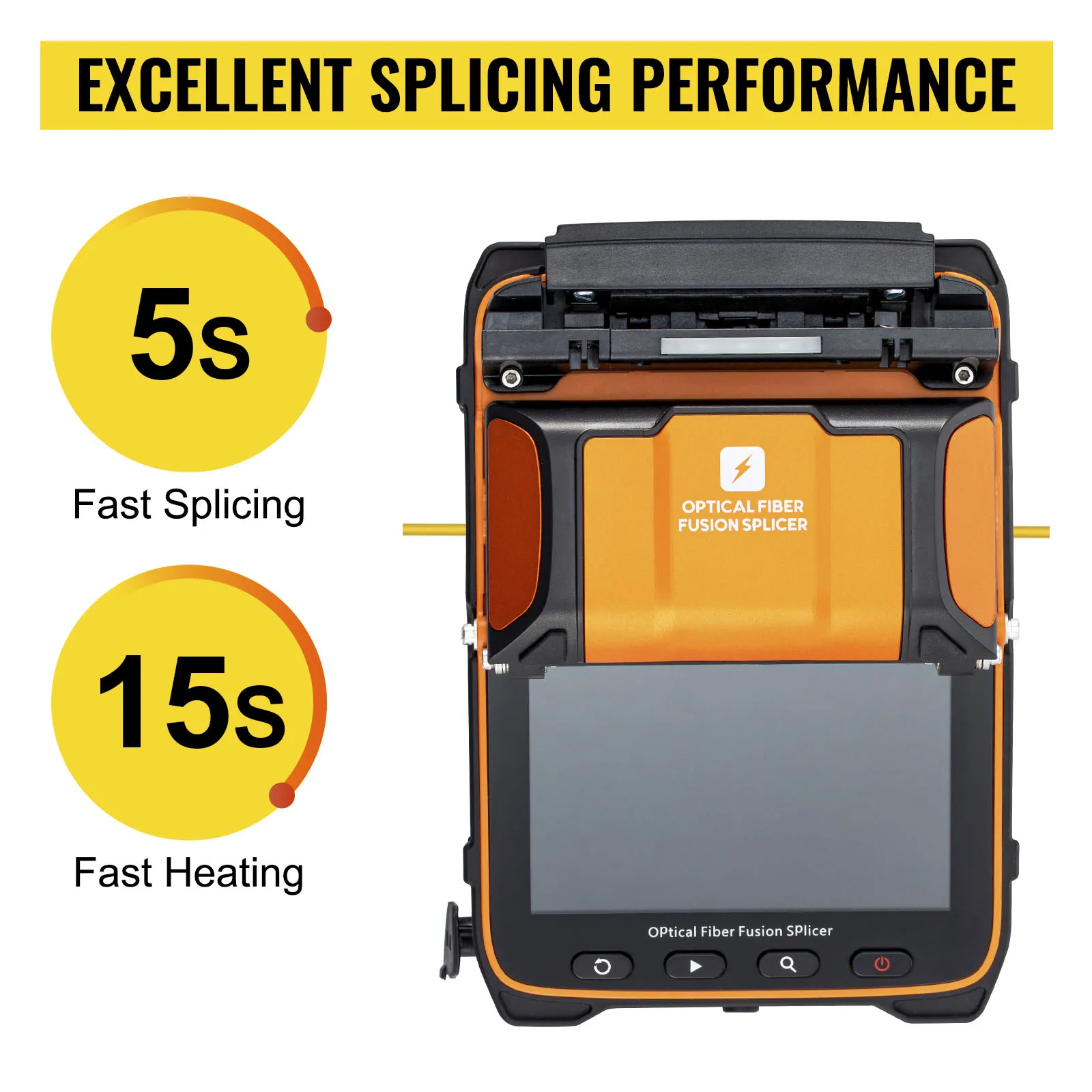 Imagem -06 - Original Signalfire Ai-9 Fusion Splicer Machine sm mm Vfl Opm 5s Splicing Machine Motores Máquina de Solda de Fibra