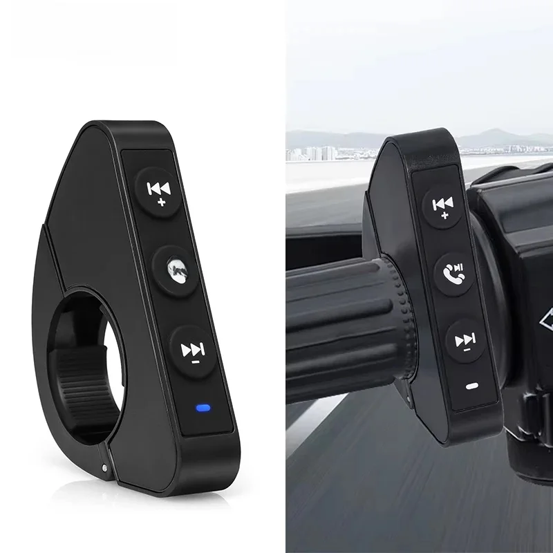 Contrôleur multimédia de guidon de moto, interrupteur de volant, multimédia sans fil compatible Bluetooth, télécommande de téléphone intelligent