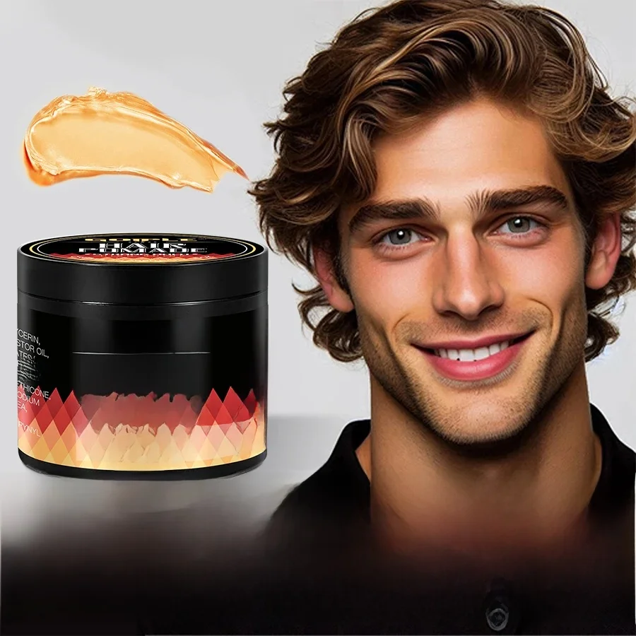 GOIPLE-Pommade pour cheveux pour hommes, huile de coiffure haute brillance, tenue de bain, mise en forme facile, gel longue durée à base d'eau, crème d'avertissement, 113g