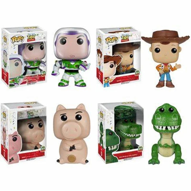 FUNKO POP Disney Pixar Film Toy Story 4 Woody Buzz Light Année 02 # Alien Rex Lotso Hamm PVC figurines Collection modèle jouets