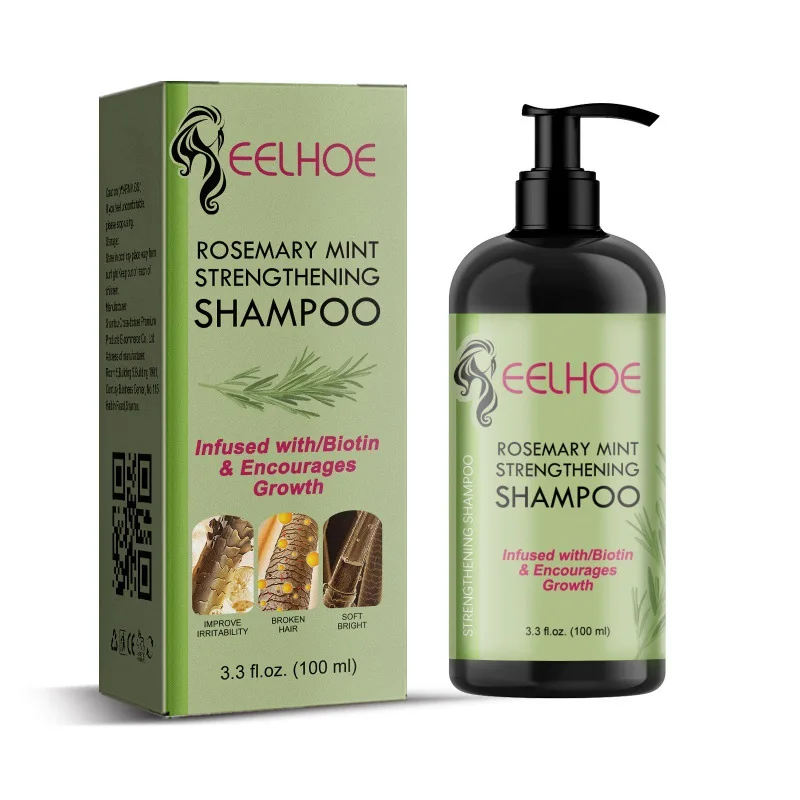 EELHOE Rosemary Shampoo Anti Frizz Smoothing Hair Nourishing Shampoo Oil Control Repair Damaged Hair Strengthening Shampoo 100ml