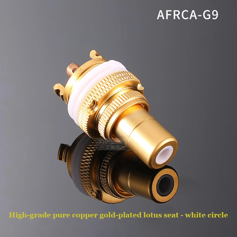 AVSSZ AFRCA YS367A Gold Plated Purple Copper Plated Solder AV DVD Amplifier Connector RCA Lotus Socket Audio Microphone Adapters