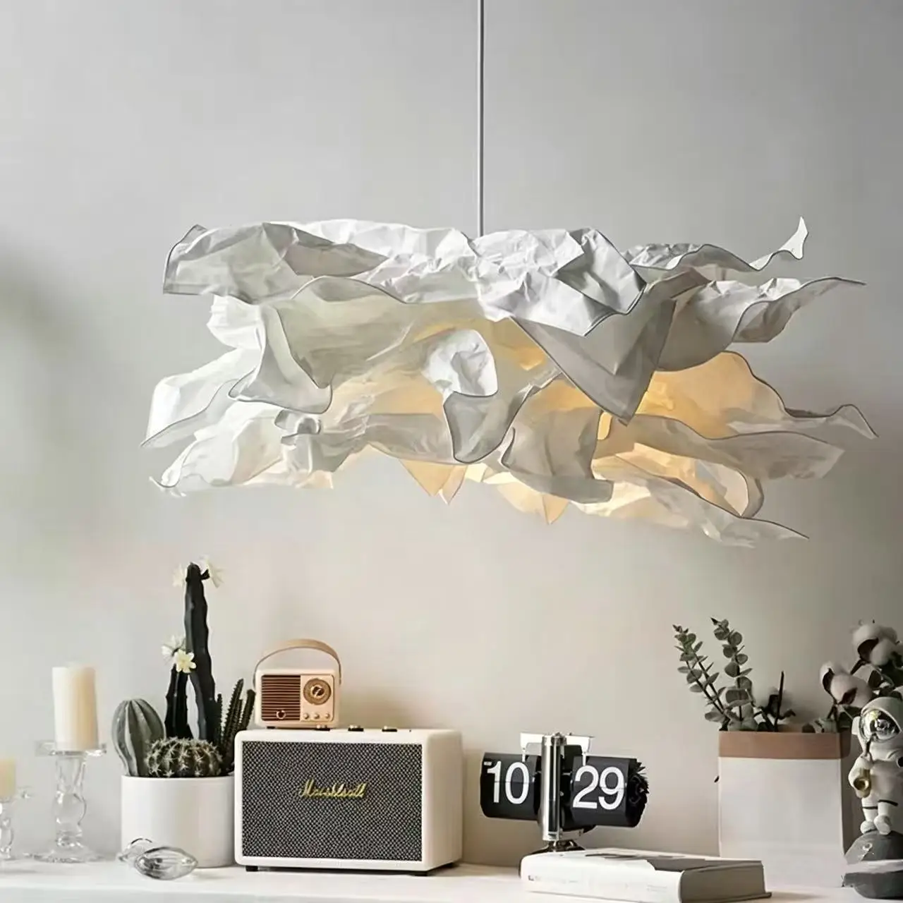 

Classic Origami Lustre Chandelier Hanging Lamp Ceiling Handmade Papery Pendant Light Fixture Weaving Home Living Bed Room Decor