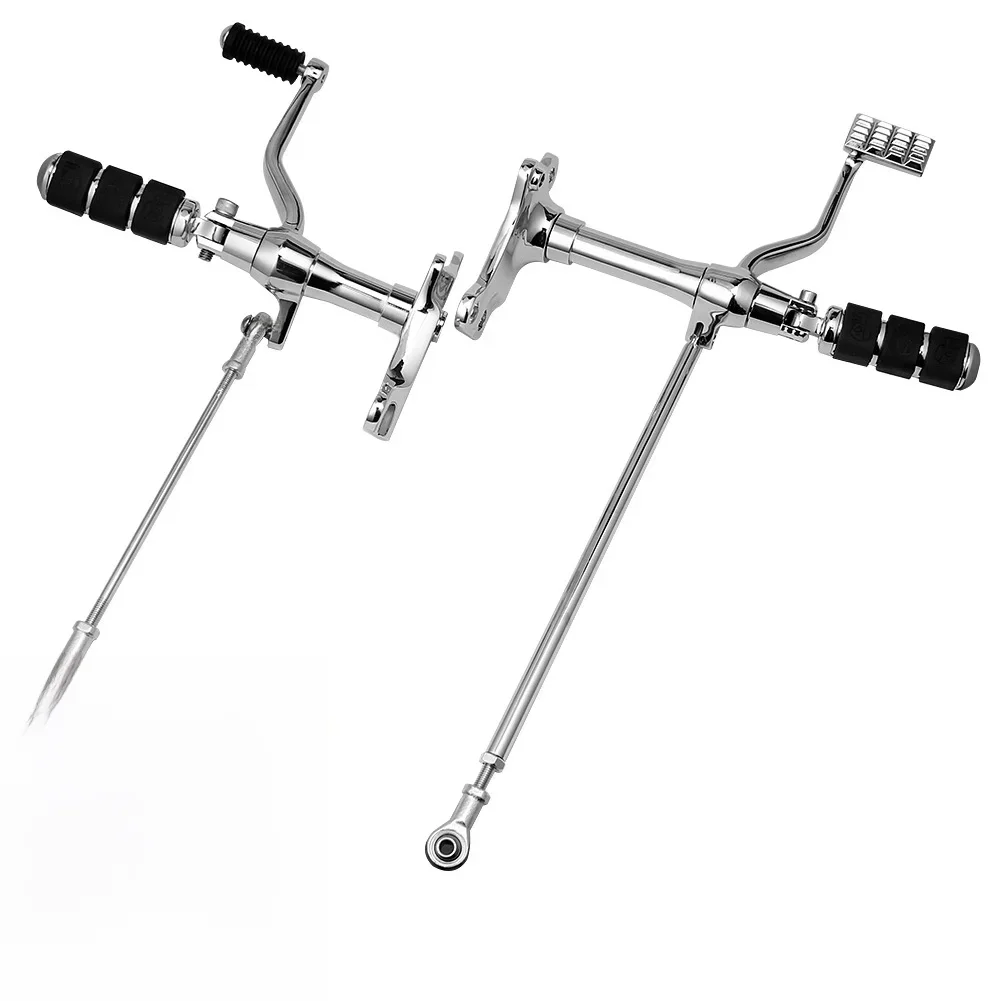 Motorcycle Chrome Forward Controls Complete Kit Pinnen Hevels Koppelingen Voor Harley Sportster XL883 XL1200 1991-2003 - afbeelding 2