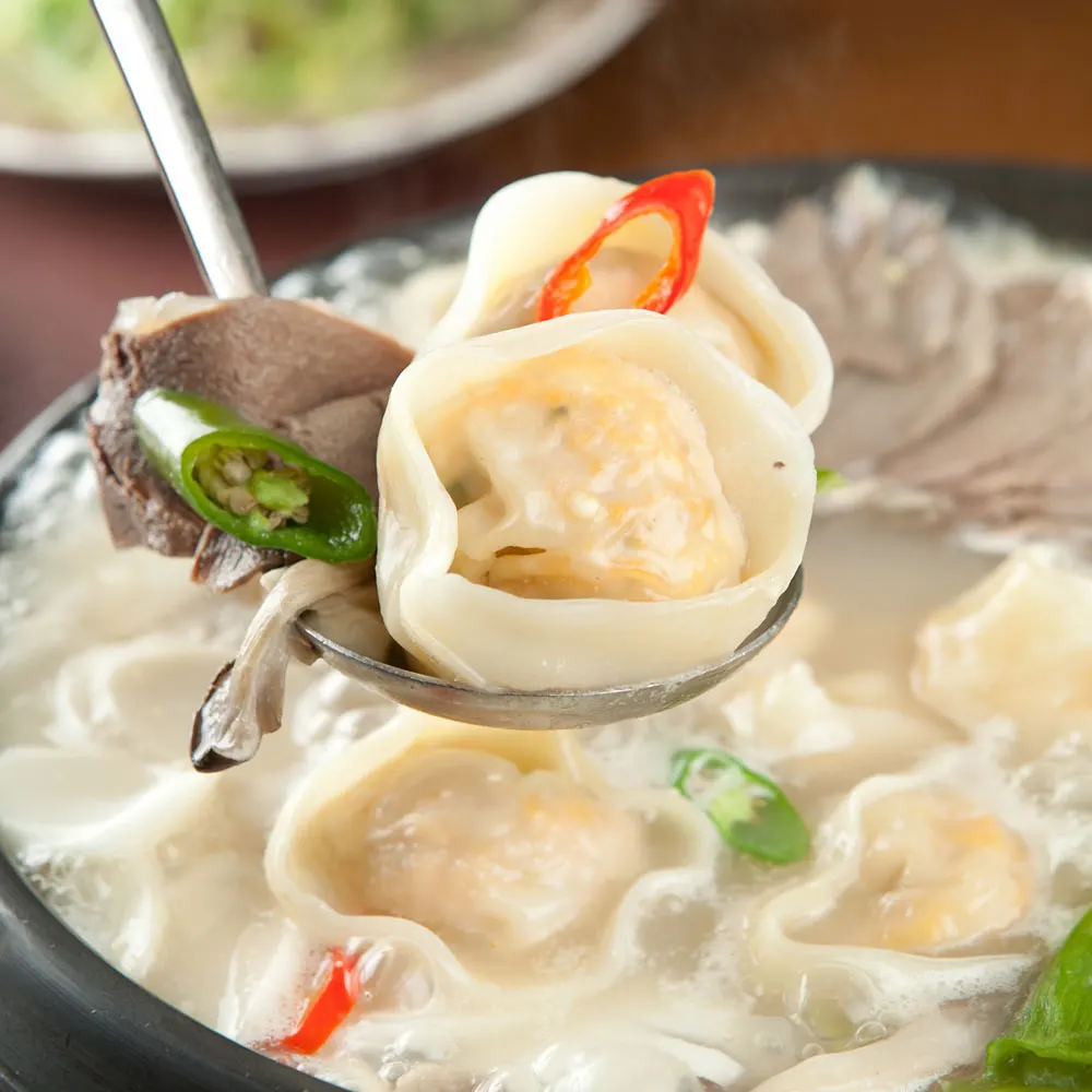 Ifwell Samsam 1 delicious saggol dumplings soup set (1 bag of King dumplings 1400g and 13g3 bag of saggol flavor soup)