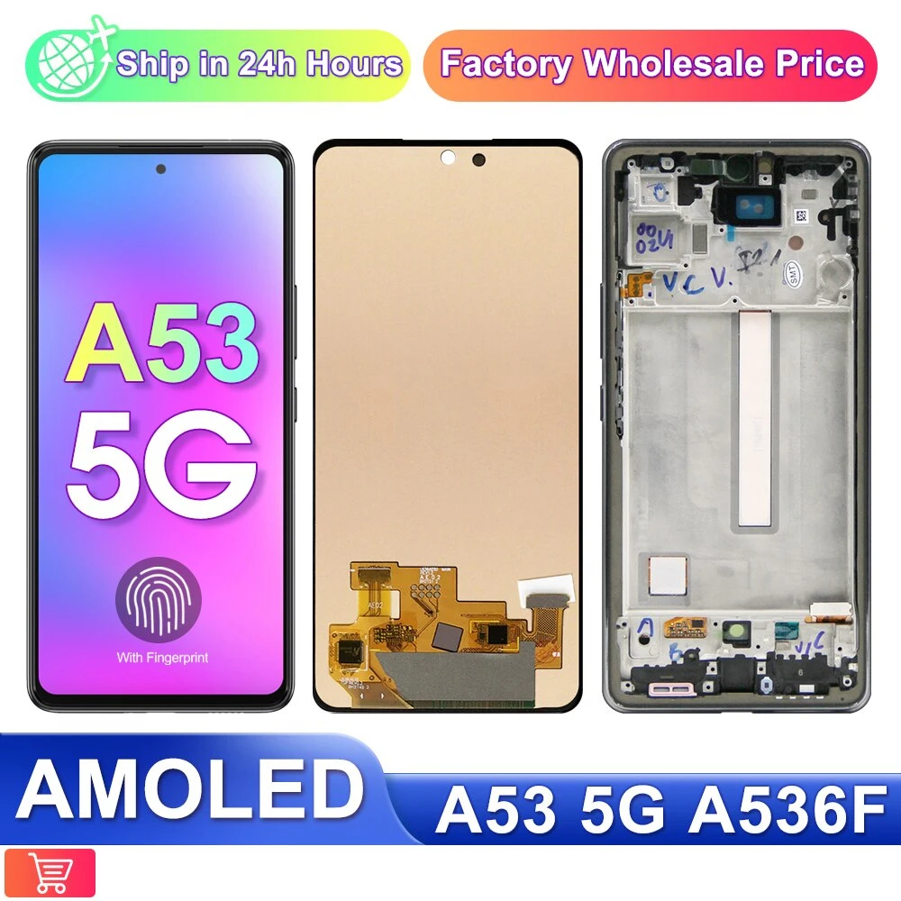 6.5 \'\'AMOLED Qualità per SAMSUNG Galaxy A53 5G Display LCD Touch Screen di Ricambio Per SM-A536B SM-A536B/DS SM-A536U Display