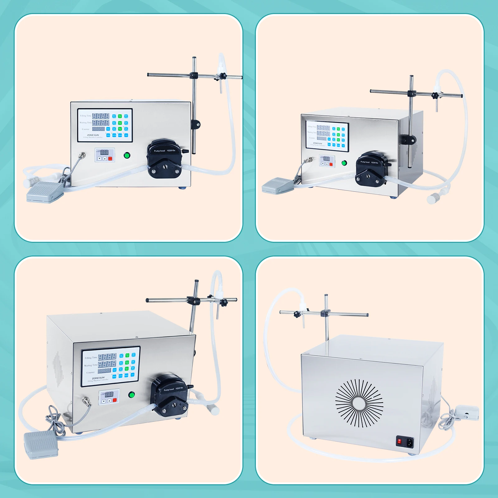 

ZONESUN ZS-YT80 Single Nozzle Peristaltic Pump Liquid Filling Machine