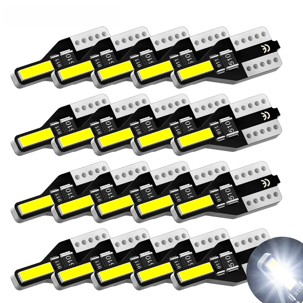 Ampoules Led W5W T10, éclairage intérieur de voiture, pour Peugeot 207 Mazda 2 3 6 CX5 CX3 Golf 4 5 6 7 Volkswagen Audi A3 8P A4 B6 B7, 20/10/2 pièces