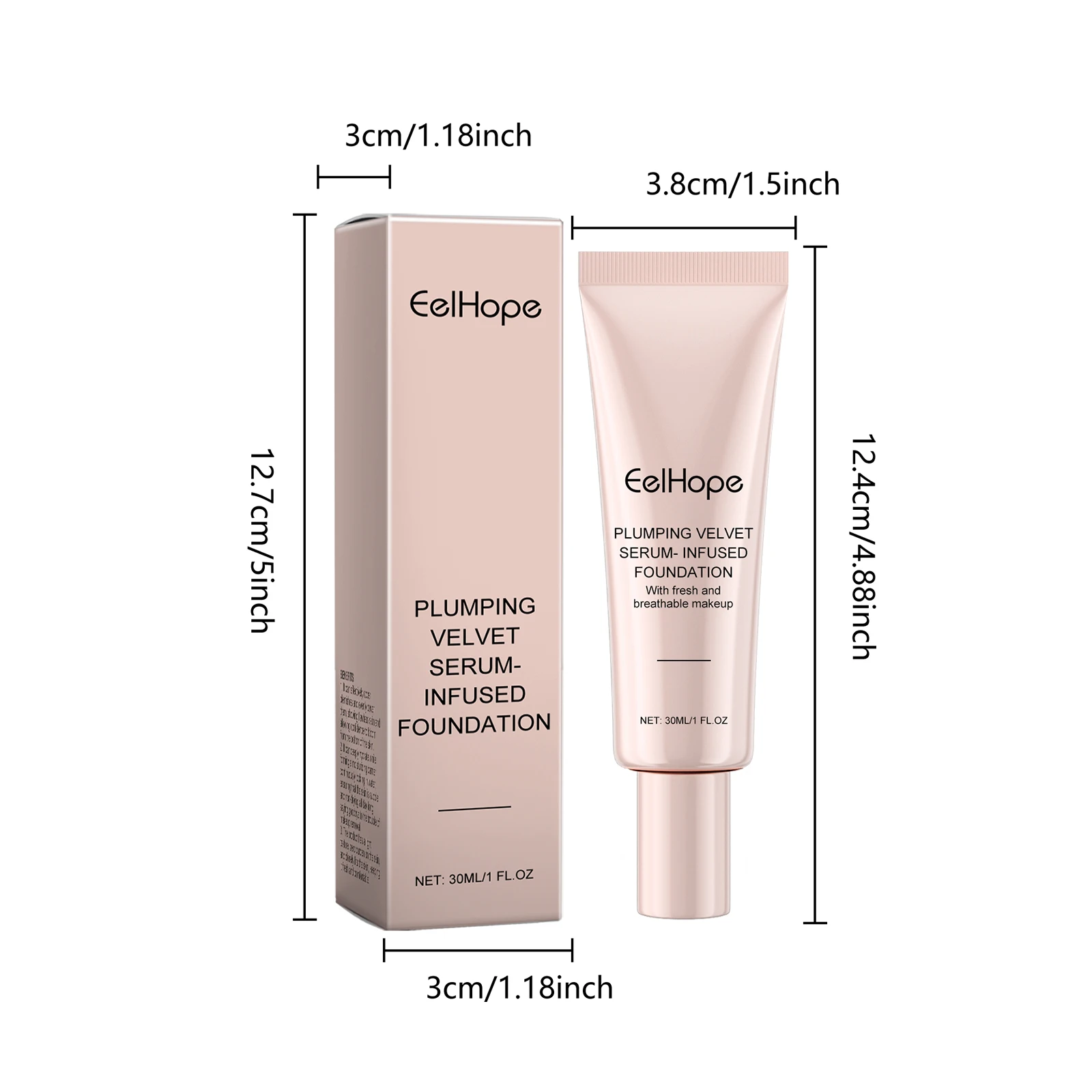 EELHOPE Face Foundation Concealer Natural Setting Makeup Non-greasy Lightweight Refreshing Plumping Face Foundation Liquid