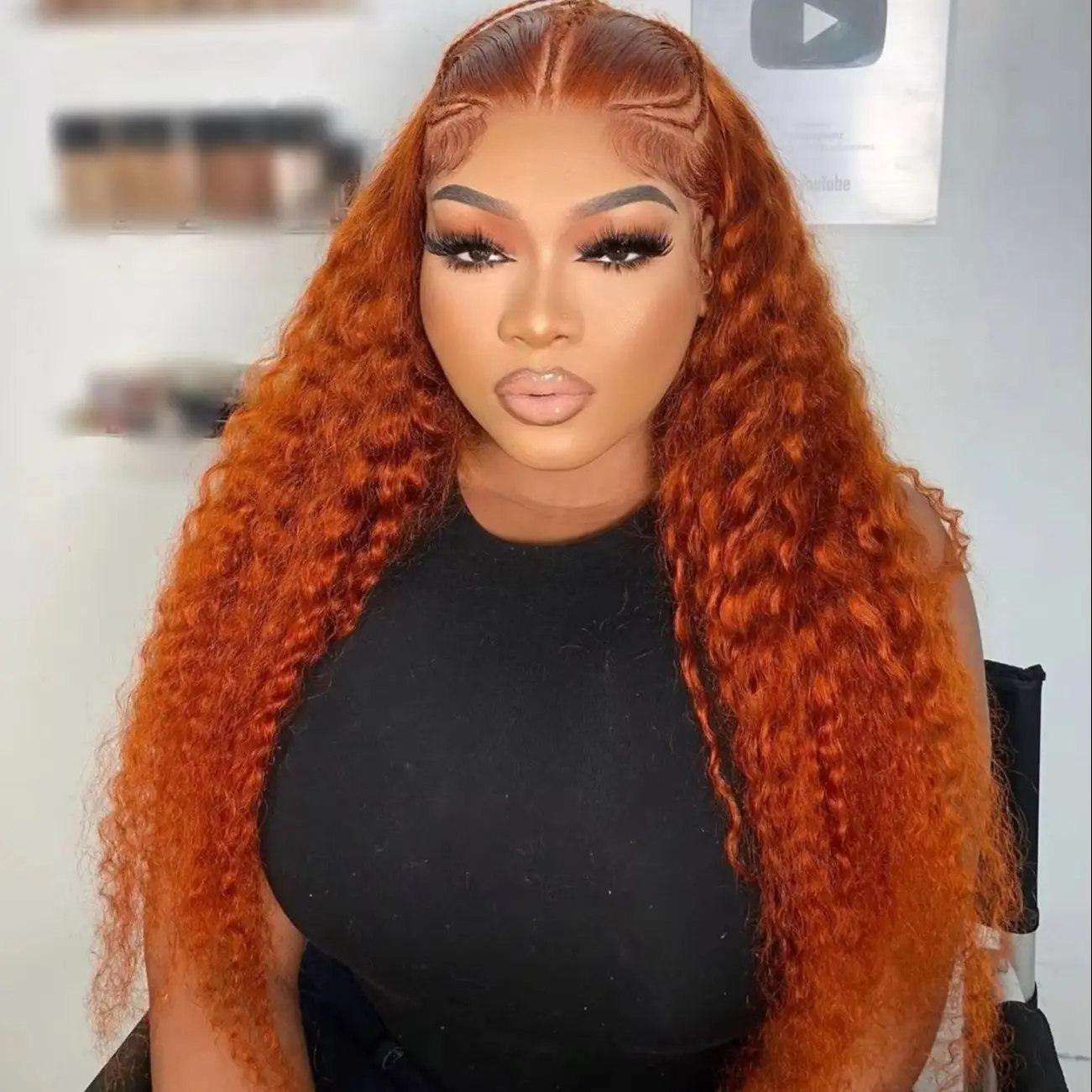 

Orange Ginger Lace Front Wig Deep Wave HD Lace Wig 13x6 Human Hair 13x4 Brazilian curly Hair Wig Transparent Lace Wig For Women