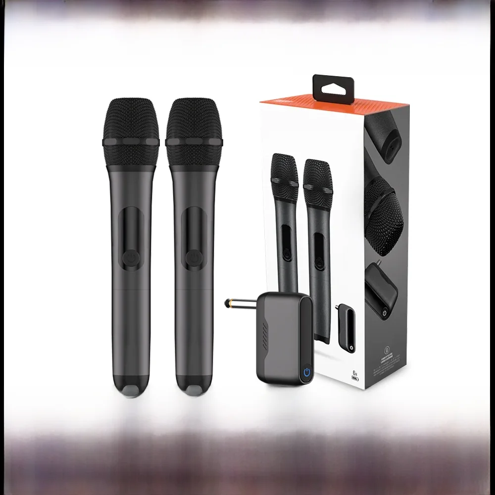 Système de karaoké sans fil avec récepteur aste, micro de détermination sans fil, haut-parleur de fête d'église, 2 canaux, M23 UHF