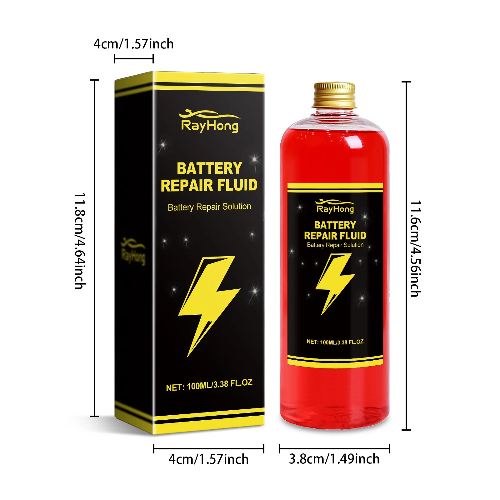 Rayhong-Réparation de batterie de voiture, nettoyage des Émirats arabes unis, durée de vie accrue, SAP, perte de puissance d'électrocar, liquide de restauration de batterie, 100ml