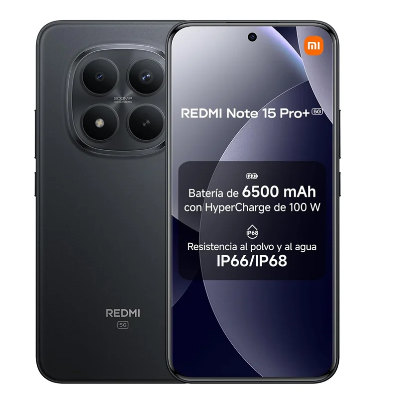Smartphone Redmi Note 15 Pro + 5G 12 Go + 512 Go, appareil photo 200 MP, batterie 6500 mAh, charge 100 W, écran AMOLED CrystalRes 6,83 pouces, processeur Snapdragon 7s Gen 4