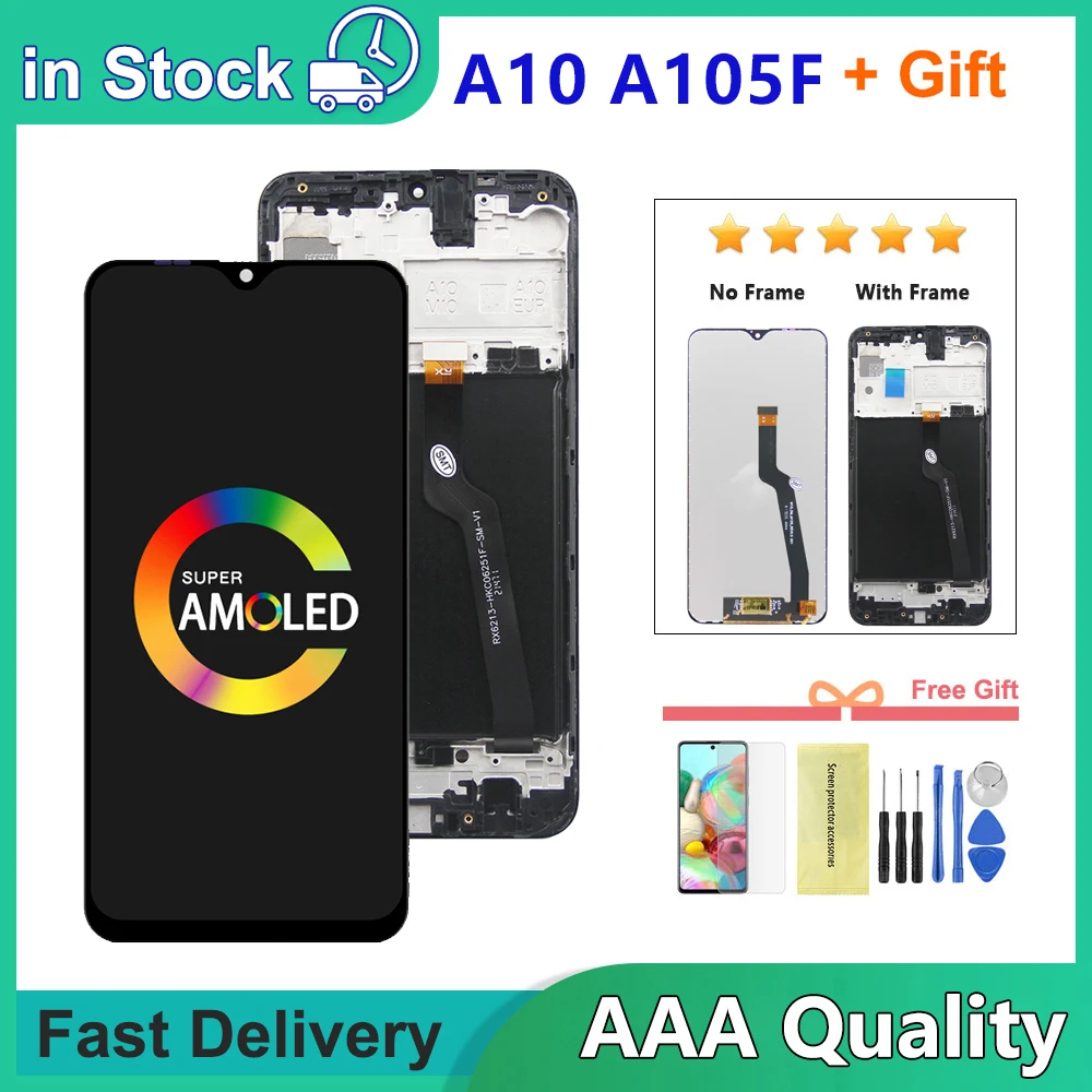 6.2 inch A10 LCD Replacement For Samsung A10 A105 A105F SM-A105F LCD Display Screen replacement Digitizer Assembly