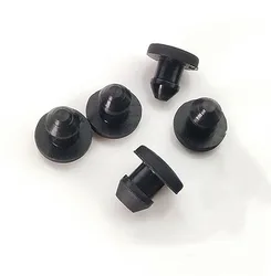 10 Stuks Zwarte Massieve Siliconen Rubberen Doppen 2.5Mm Tot 4Mm T Type Plug Cover Snap-On Pakking Blanking Einddoppen Afdichting Stopper