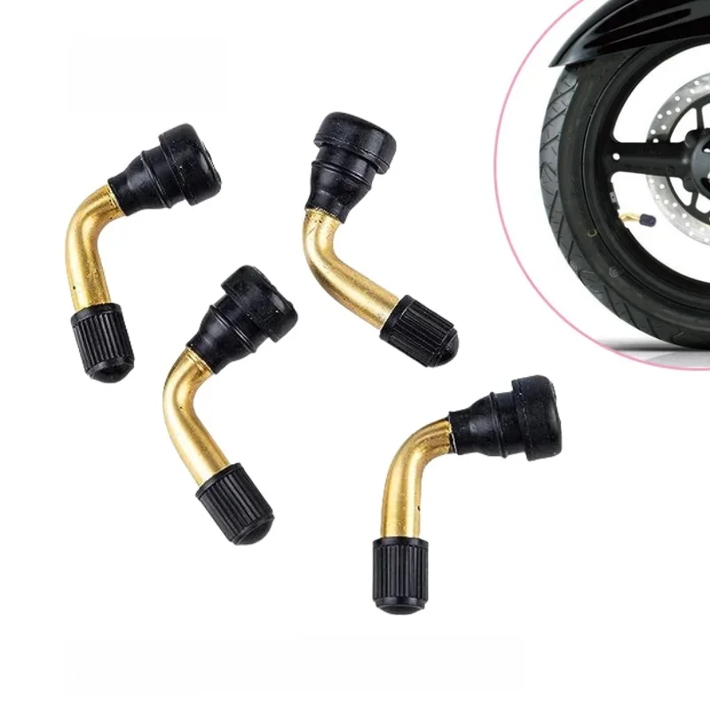 Valve d'angle en caoutchouc à 90 degrés, 4 pièces/ensemble, pour pneus Tubeless, mamelon pour roue à disque Tubeless (pvr40/pvr50/pvr60/pvr70)